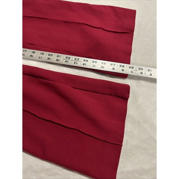 Anthropologie Womens Pants 6 Burgundy Red Ponte The Essential Flare Trouser - Picture 5 of 8